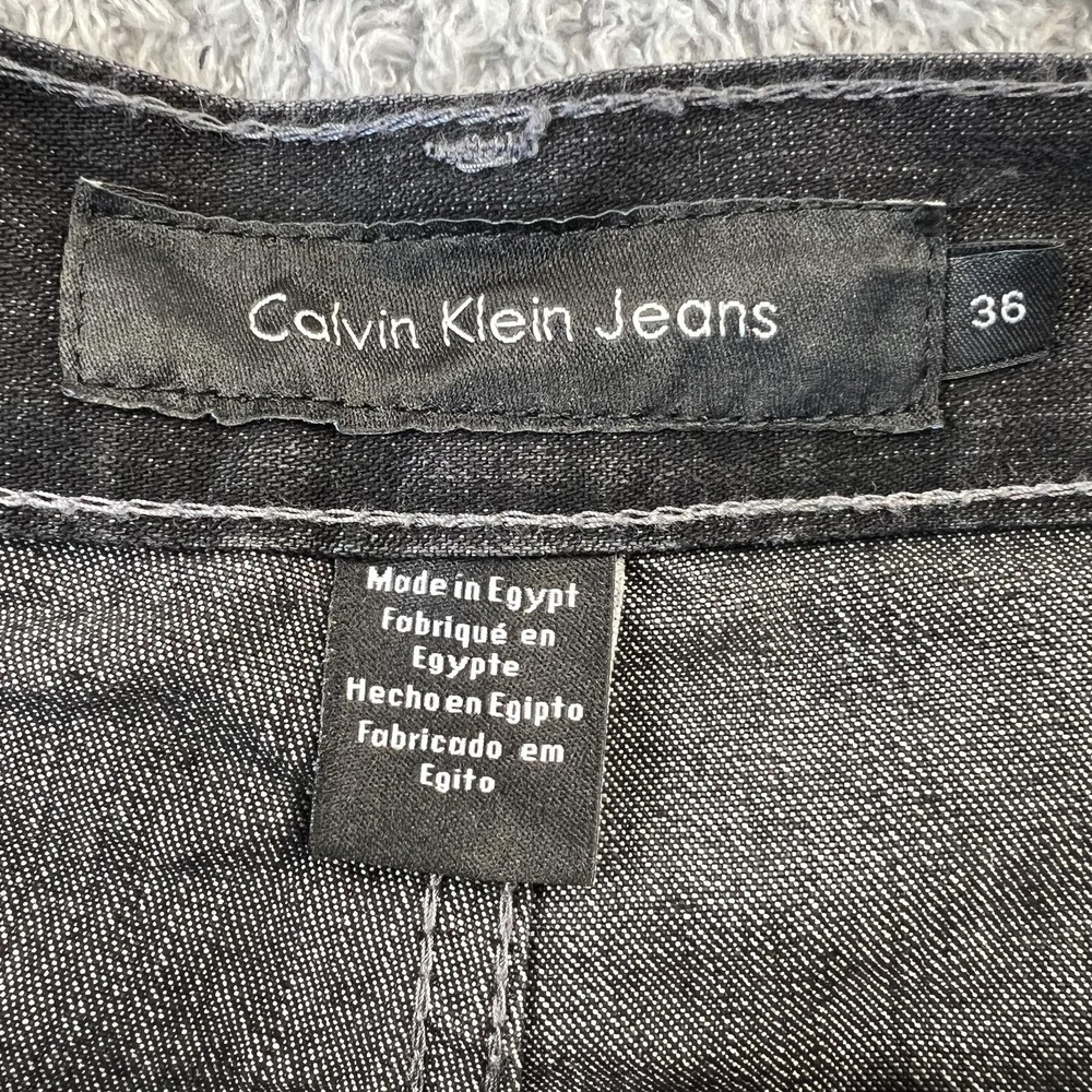 Calvin Klein Jeans Jeans Mens 36x31 Black Relaxed Straight NWT Office Casual - Picture 4 of 5